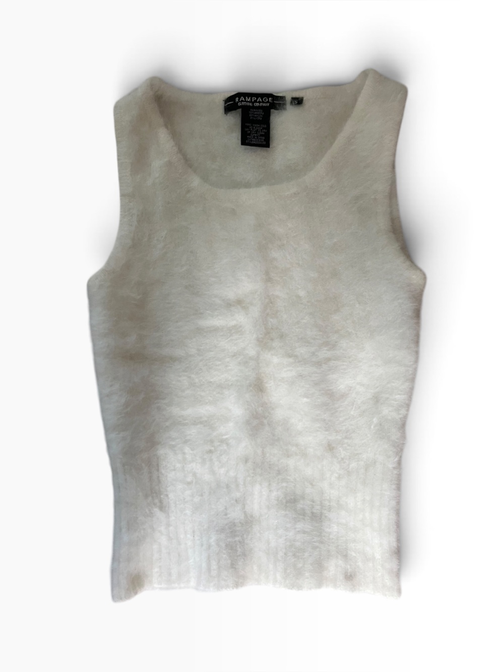 Vintage Rampage Angora Sleeveless Scoop Neck Sweater Vest